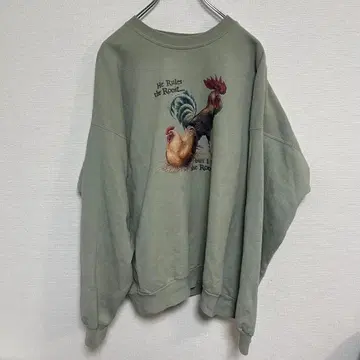 레어 Hanes 맨투맨 닭 로고 닭 트레이닝복 2XL