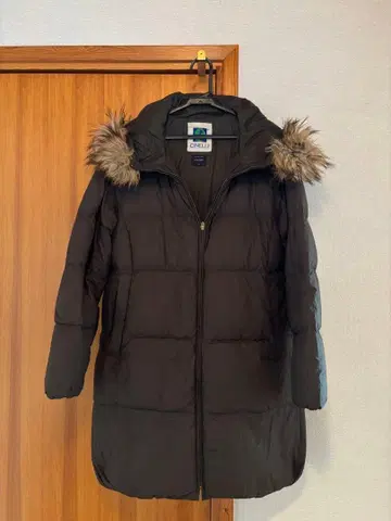 CINELLI 후드 부착 다운 자켓 카키