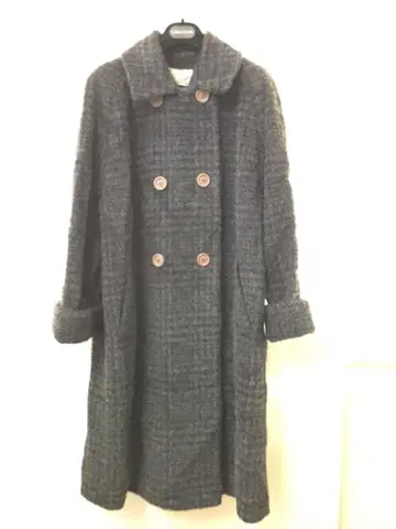 Sartoria Marianna 다크 그레이 더블 브레스트 롱 코트