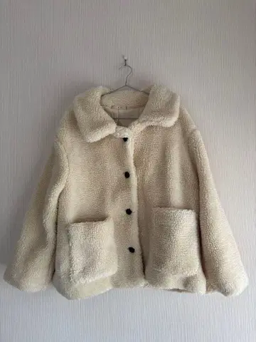 아이보리 보아 자켓 아우터 F