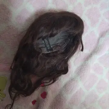 8-9인치 모헤어 다크 브라운 가발 인형