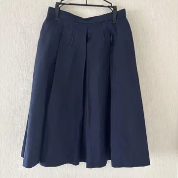 네이비 플레어 스커트