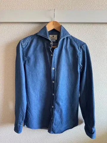 Giannetto 슬림 핏 데님 셔츠