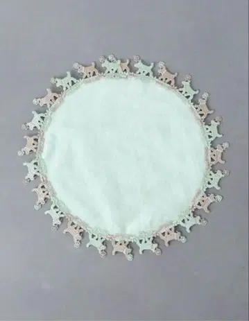 [ 새상품 ] 긴자와 레이스 산책 강아지 타월 손수건 민트 그린