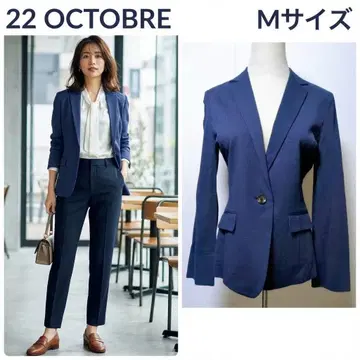 22 OCTOBRE 테일러드 자켓 네이비 M 도쿄 스타일 포멀
