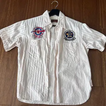 Buzz Rickson's 스트라이프 반팔 워크 셔츠