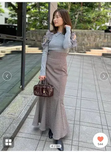 스나이델 하이웨스트 머메이드 스커트