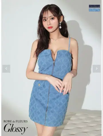 ROBE de FLEURS 데님 타이트 드레스