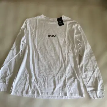 RVCA 화이트 롱 슬리브 T셔츠 XL