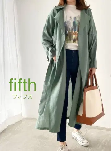 새상품 [ fifth ] 스타일리스트 프로듀스 시어 롱 트렌치코트
