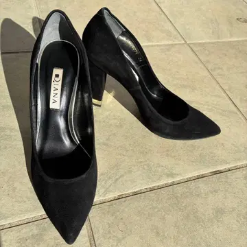 DIANA 다이애나 스웨이드 펌프스 블랙 24cm 일본제