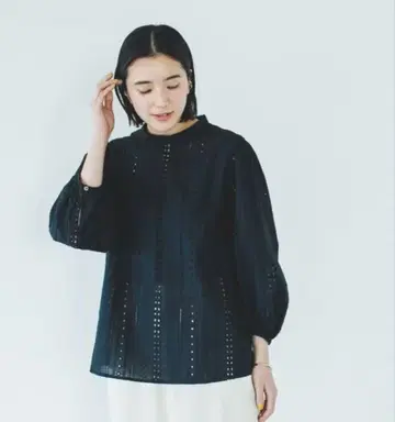 북유럽, 생활 잡화점 레이스 블라우스 블랙