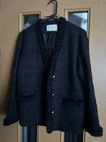 UNITED ARROWS 블랙 트위드 자켓