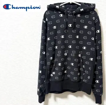 Champion 챔피온 리버스 웨이브 로고 프린트 후드티