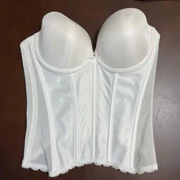화이트 코르셋 E75 사이즈 레이스 장식