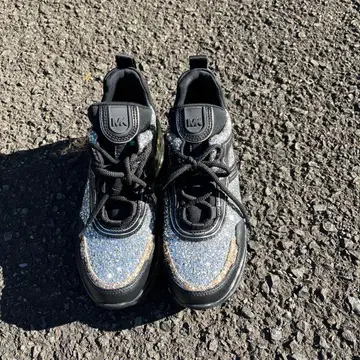 글리터 블랙 실버 스니커즈