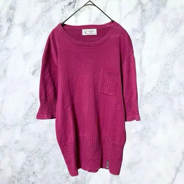 12616 차오패닉 티피 5부 소매 니트 튜닉 핑크 S 구제 의류