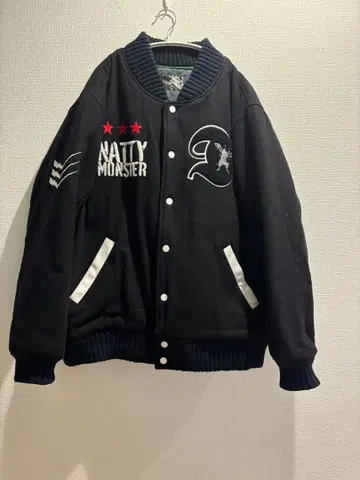 블랙 바시티 자켓 Vintage Doarat Japan