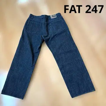 FAT 247 블랙 데님 인디고 테이퍼드 아카이브 우라하라 초레어