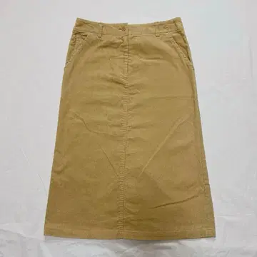 새상품급 마가렛호웰 머스타드 코듀로이 타이트 스커트