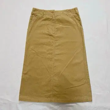 새상품급 마가렛호웰 머스타드 코듀로이 타이트 스커트