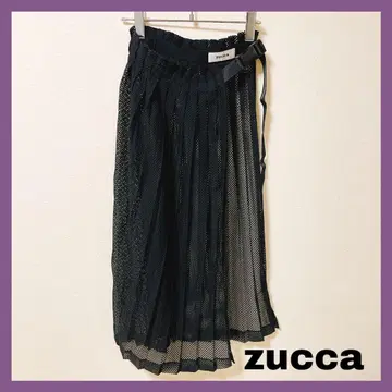 주카 zucca 메쉬 플리츠 스커트 프리 사이즈