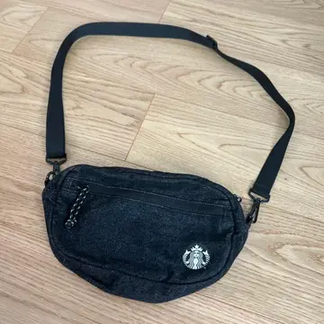 한정판 STARBUCKS 다크 그레이 숄더백 사코슈 파우치