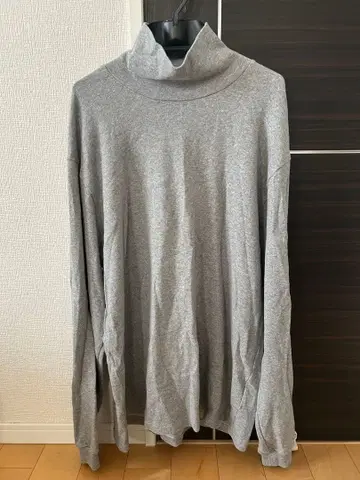 BATONER 그레이 터틀넥 긴팔 티셔츠