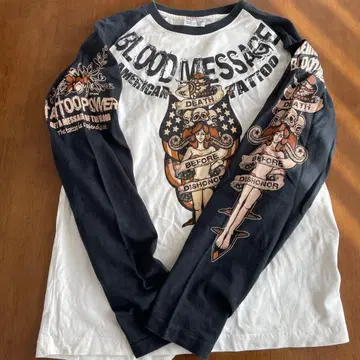 BLOOD MESSAGE 롱 슬리브 T셔츠