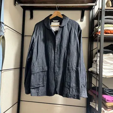 WNW 코튼 린넨 데님 자켓