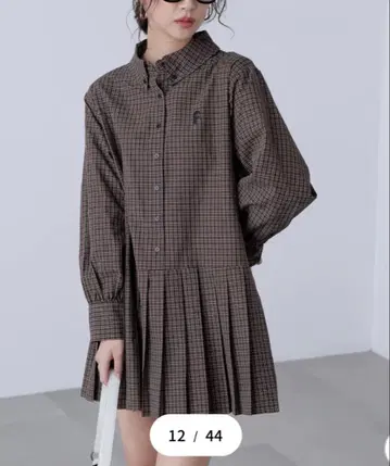 프리즈마트 셔츠 원피스 체크 새상품 2025 가을/겨울 신상