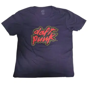 daft punk 로고 T셔츠 XL 사이즈 네이비 다프트펑크