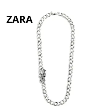 ZARA Silver925 코팅 메탈 링크 체인 목걸이