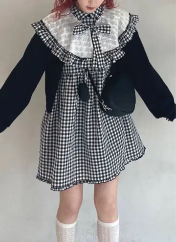 merry jenny 깅엄 2way 미니 원피스 체크