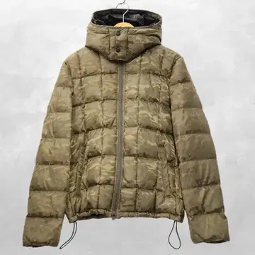 나노 베이스 카모 패턴 카모플라주 집업 후디드 다운 자켓 M