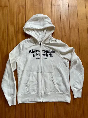 택 포함 Abercrombie & Fitch L 화이트 후드티