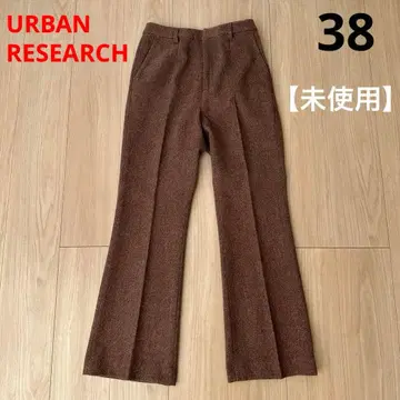 URBAN RESEARCH 트위디 멜란지 세미 플레어 팬츠 PINK 38
