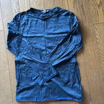 MANO 긴팔 티셔츠 네이비, 블랙 2장 세트 46 (M)