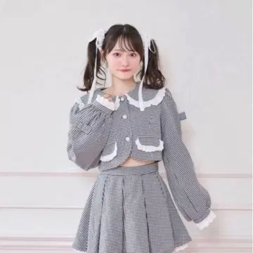 소매 리본 코튼 레이스 자켓 셋업 Honey Cinnamon