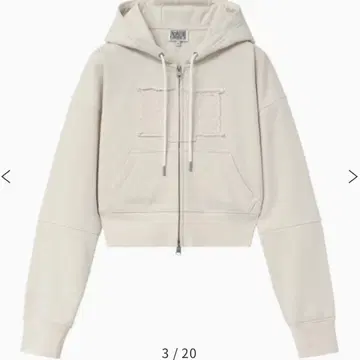 마리떼 프랑소와 저르보 베이지 크롭 후드티