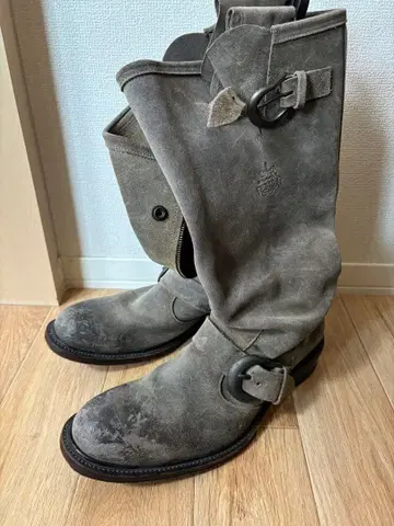 MADE IN ENGLAND 롱 부츠 베이지 스웨이드