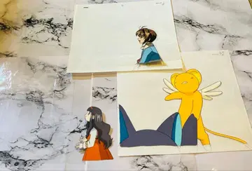 카드캡터 사쿠라 애니메이션 셀화 사쿠라 케로 사토시 3장 세트