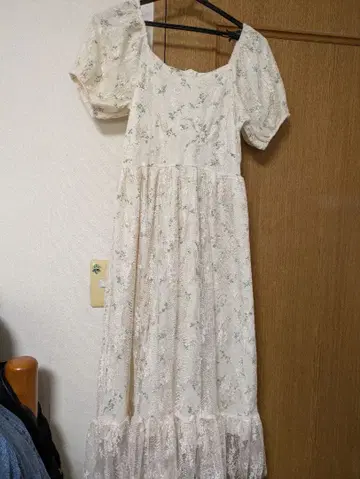 레이스 원피스 구제 의류 미니 꽃무늬