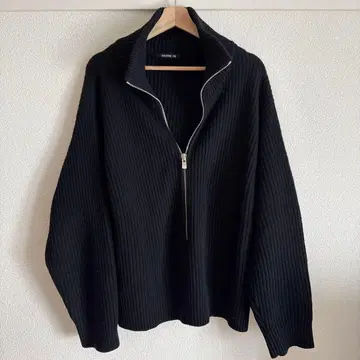 GALERIE VIE 파인 울 지퍼 풀오버