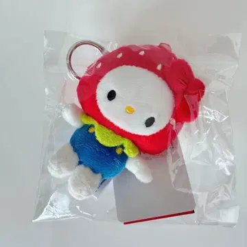 [ 새상품 미사용 ] 로리즈팜 [ 딸기 신문 ] 토이 키링 딸기