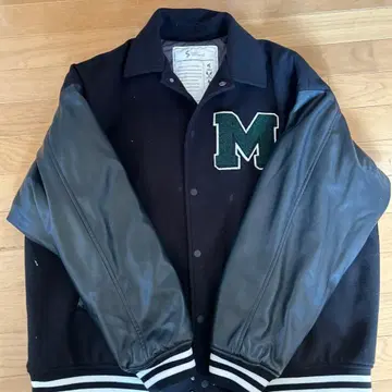 바시티 자켓 네이비/블랙 M 로고