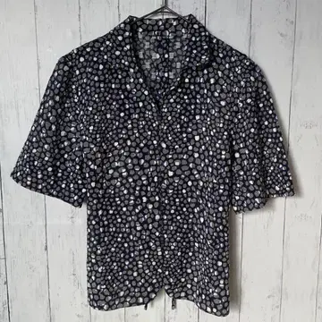 레리안 Leilian 코튼 100% 도트 무늬 블라우스