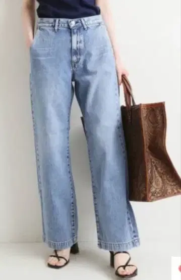 LATELIER DENIM D'IENA 소프트 배기 데님 팬츠 34