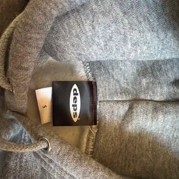 deps 그레이 후드 부착 후드티 S