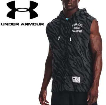 UA 프로젝트 락 라이벌 슬리브리스 풀 집업 후디 파카